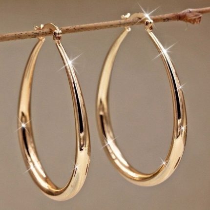 Elegant Gift for Women: Simple Color Hoop Earrings, Stylish Jewelry for Ladies