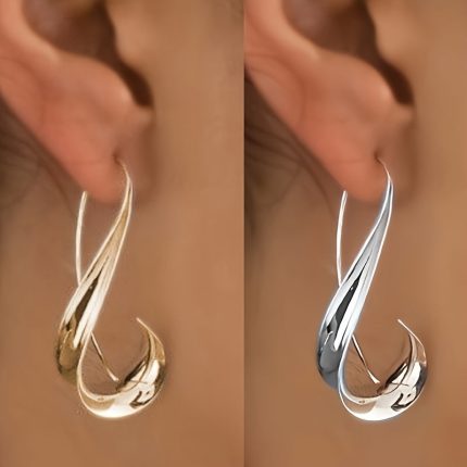 2 Simple Retro Hook Style Vertical Earrings - Unique, Bohemian, Ideal for Daily & Holiday Wear, Great Gift